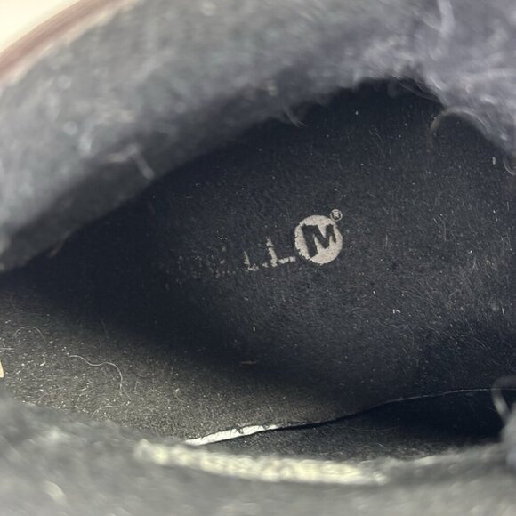 Merrell Black Slate Leather Hiking Boots Mens Size 8 Lace Up Select Warm J23627 - Picture 8 of 13